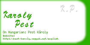 karoly pest business card